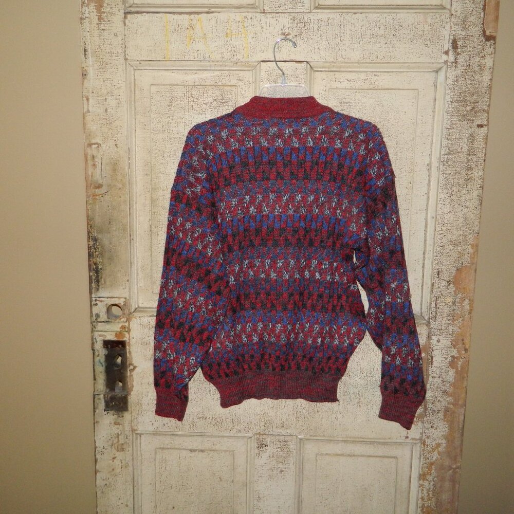 Vintage McGregor Grandpa Sweater Acrylic Crewneck Sz M (D-35) - Picture 4 of 4